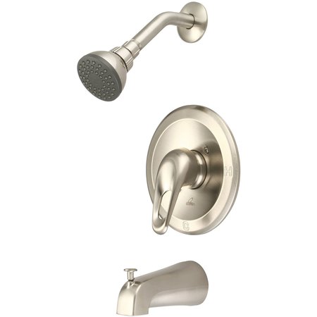 OLYMPIA Single Handle Tub/Shower Trim Set in PVD Brushed Nickel T-2310-BN